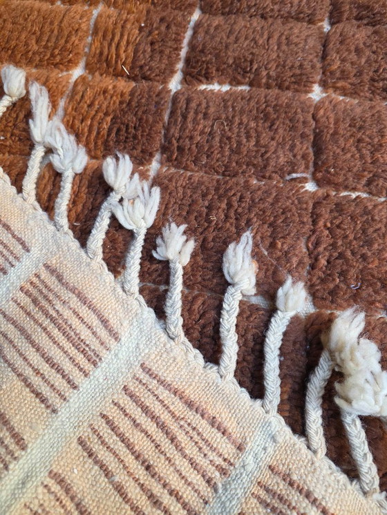 Image 1 of Brown Moroccan Beni Ourain plush rug 238 x 148 cm 