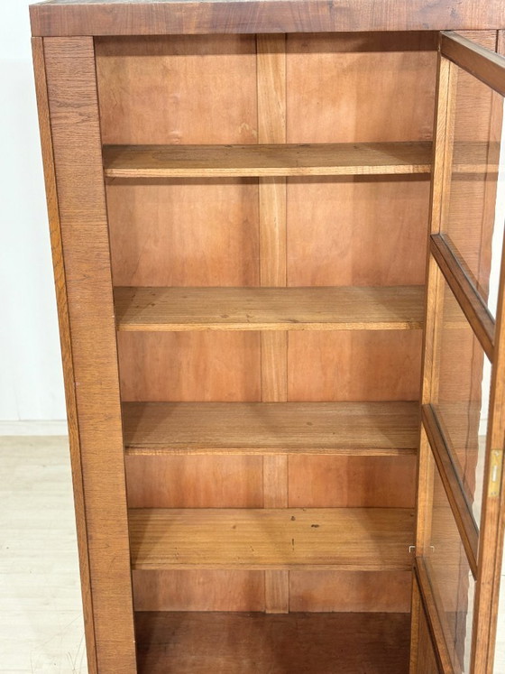 Image 1 of Elegant vintage bookcase made of solid wood / Art Deco