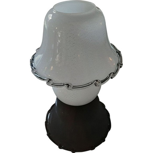 Lámpara vintage de Murano Paillons d'argent 1970