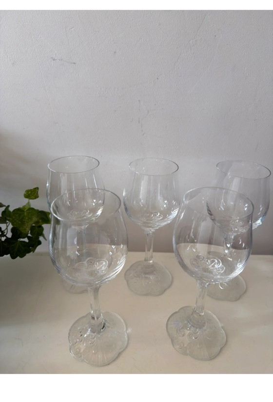 Set of 5 vintage wine glasses – Glass & Decanter, Crystal (photo 3 of 5)