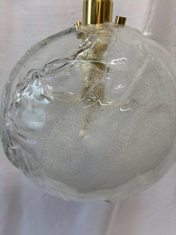 Vintage Kaiser Leuchten XL Pendant Lamp 70s Murano Glass, Gold (photo 13 of 15)