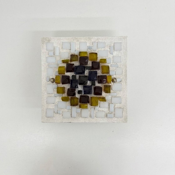 Image 1 of Brutalistische Wandleuchte aus Glas und Harz, 1970er Jahre, Deutschland