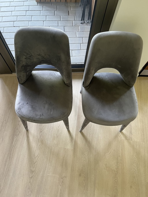 Silla sagrada Pols Potten de terciopelo gris