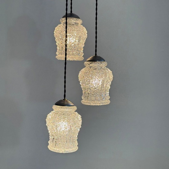 Image 1 of VINTAGE 3-LIGHT CASCADE CHANDELIER