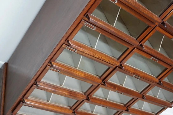 Image 1 of Vintage Dutch oak/mahogany haberdashery cabinet, 1930s