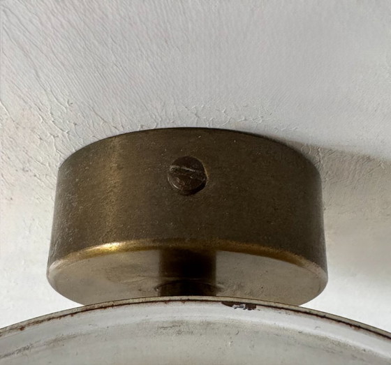 Image 1 of Coppia di applique vintage in ottone e vetro, Italia 1960