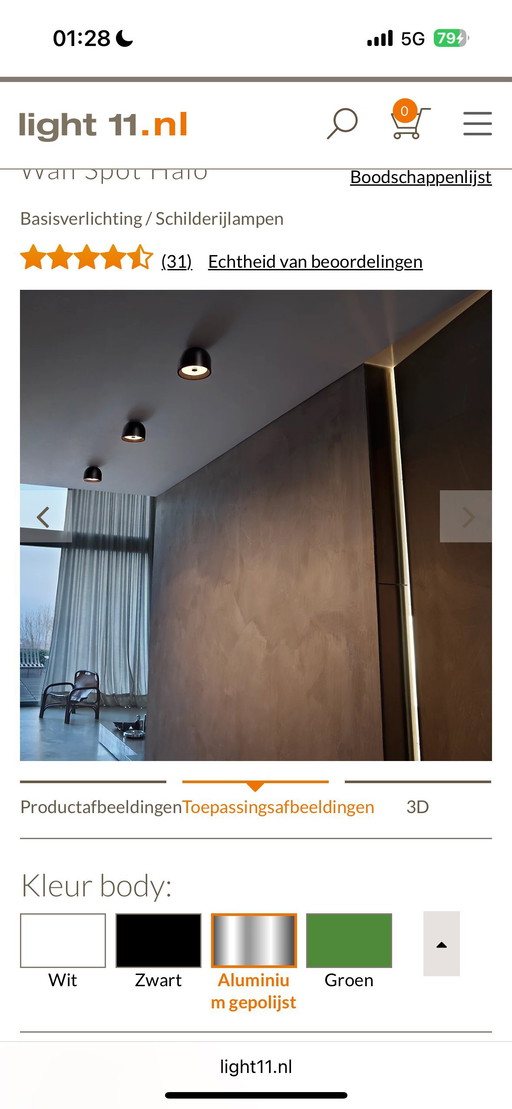 Flos Wan plafond spot wand spot
