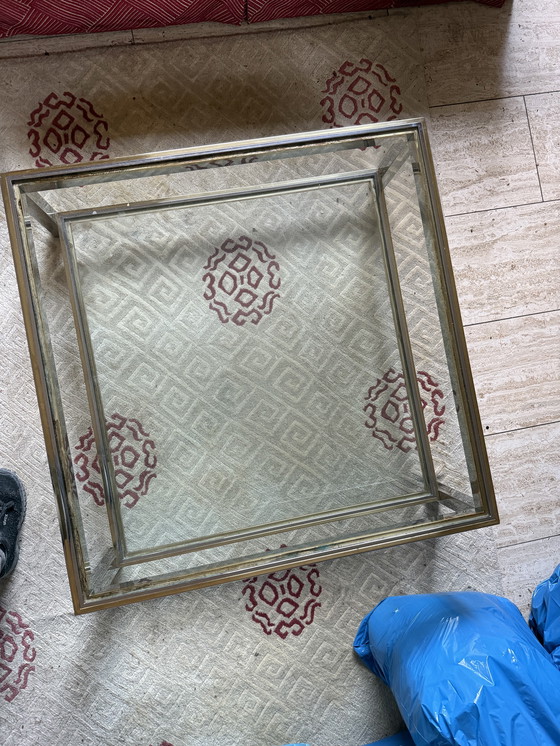 Image 1 of Jean Charles coffee table made of glass and metal - Vintage / Mid-Century