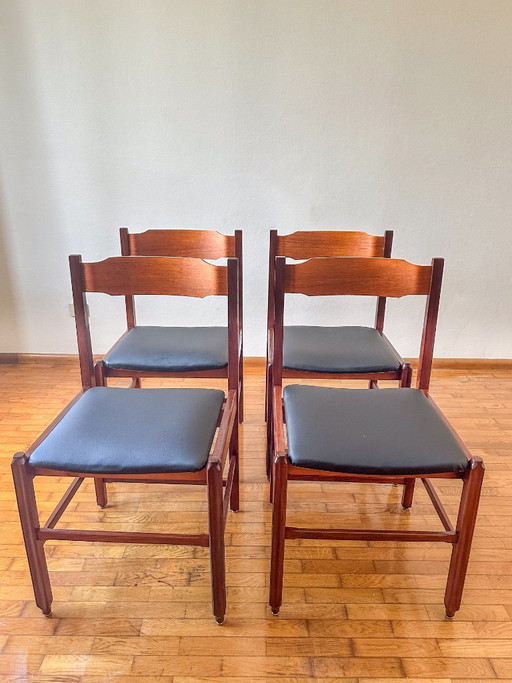 4 Sillas de comedor italianas Mid-Century