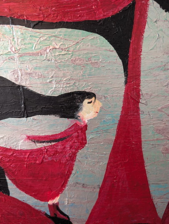 Mujer de verde – Pinturas y dibujos, Canvas (photo 5 of 5)