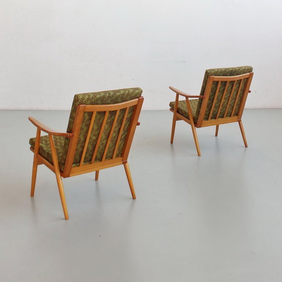 Image 1 of Een paar fauteuils uit het midden van de 20e eeuw, Tsjechoslowaakse TON-fabriek, vintage jaren 60/70.