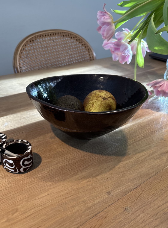 Image 1 of Vintage bruine kom / schaal