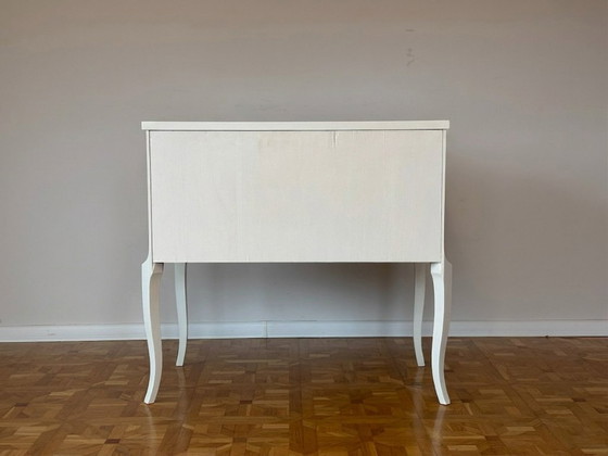 Gustavian Chest With Christian Lacroix Print – Chest of drawers, Wood, Brass (photo 7 of 9)