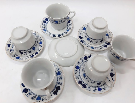 Image 1 of Vintage Espresso Coffee Cups & Saucers, Set of 6