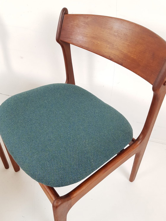 Image 1 of Sedie vintage Erik Buch modello 49 tessuto lana vergine De Ploeg