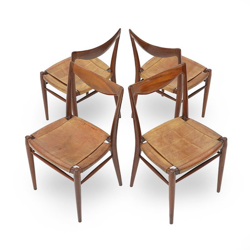 4 chaises "Bambi" par Adolf Relling & Rolf Rastad pour Gustav Bahus & Eft, années 1950
