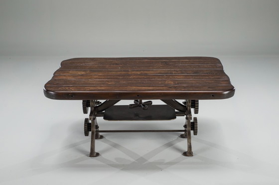 Image 1 of Vintage industriële salontafel, jaren 50