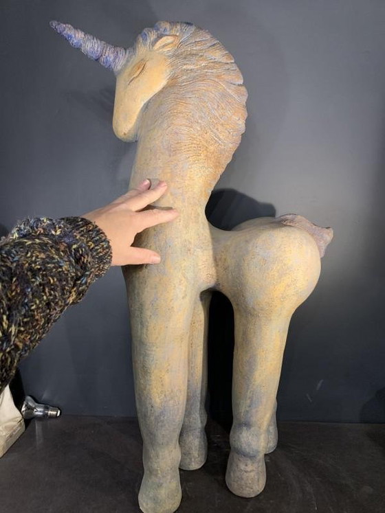 Sculptures Licorne Cheval en Terre Cuite par Katarzyna Nowak – Ceramic, Hedendaags (photo 3 of 8)