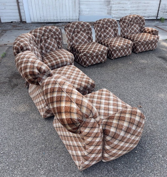 Image 1 of Vintage Italiaanse design modulaire stoelen, jaren 60
