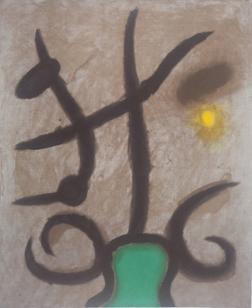 Joan Miró: Seated Woman, Signed Lithograph – lithos zeefdrukken, Paper (photo 2 of 5)