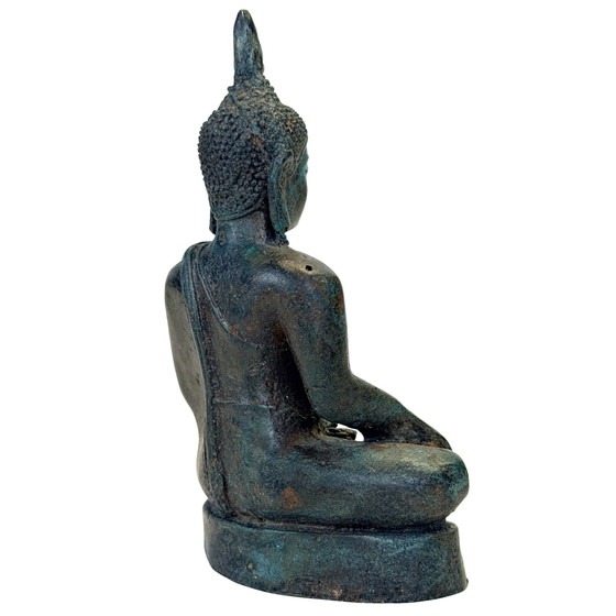 Antique Thai Buddha in Sukhothai Style – Ayutthaya, 17th–18th Century – Sculpture, Bronze (photo 4 of 11)