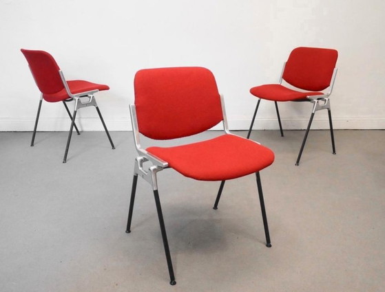 1/13 Giancarlo Piretti Castelli DSC 106 Chair red Aluminium – Dining chairs, Metal, Textile, Vintage (photo 12 of 12)