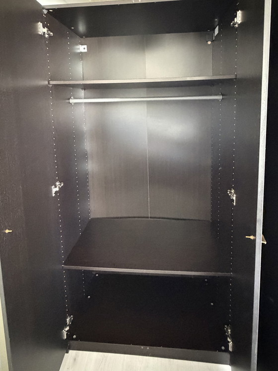 Image 1 of 2x Ikea Pax closets in darkbrown/black