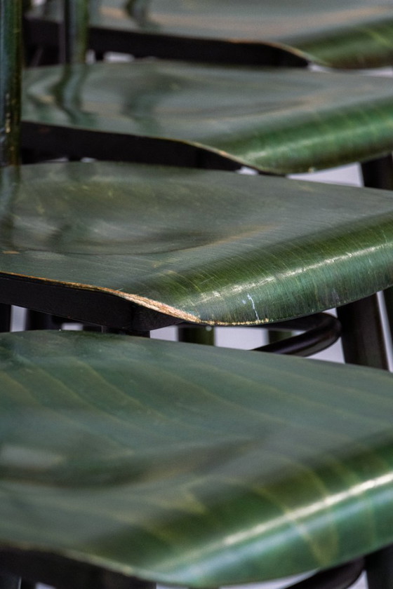 Image 1 of Set di 4 sedie da pranzo Ercol degli anni '60 + 1 sgabello