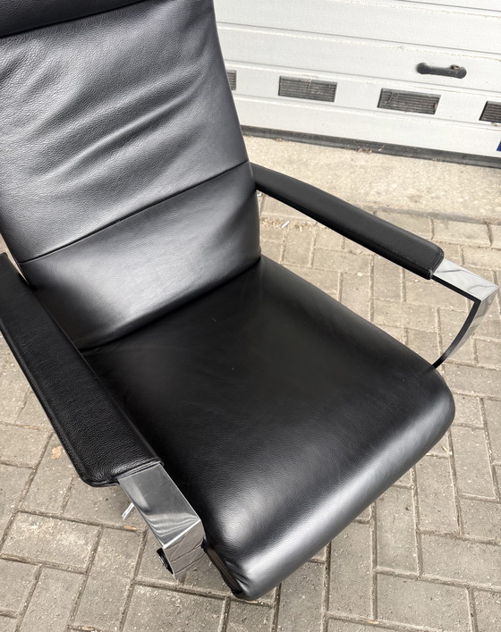 Image 1 of Jori Idaho Relax Armchair, Medium, Multi-Move, Black Leather, As Good As New