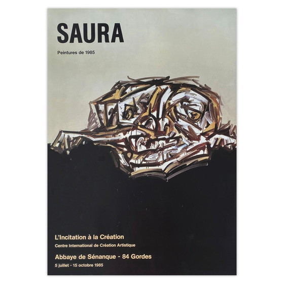 Image 1 of Antonio SAURA Expo – Abbaye de Senanque – Gordes-Plakat 1985