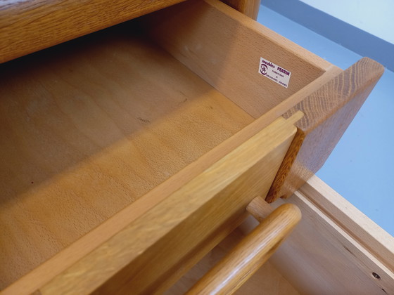 Image 1 of Large Double-Sided Vintage 70's Oak Executive Desk