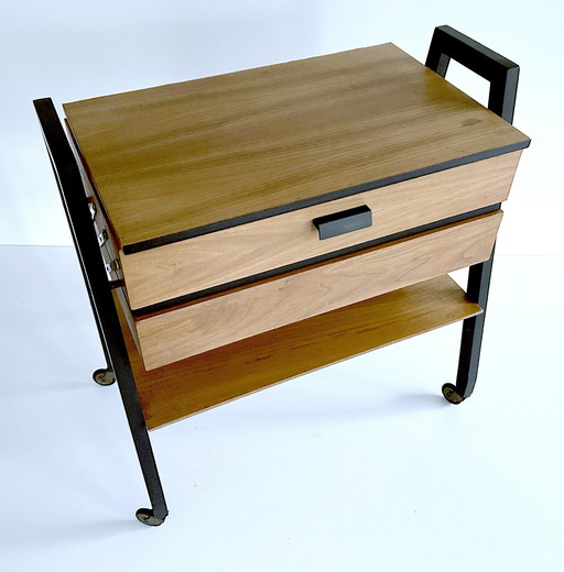 Danish Modern Sewing Box Table