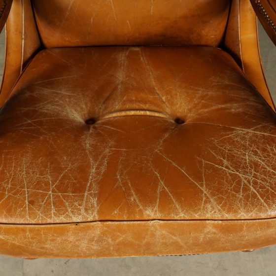 Fauteuil vintage en cuir marron – Wood, Leather (photo 12 of 16)
