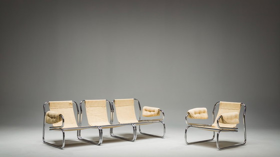 Image 1 of  Set of Three-Seater Borkum Sofa and Armchairs by Johan Bertil Häggström for Ikea, 1970s
