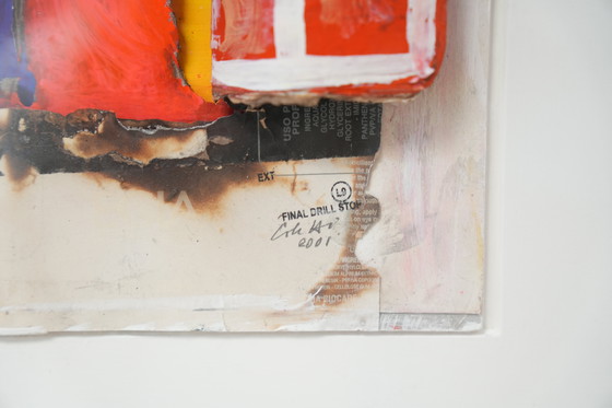 Image 1 of Guido Coletti: Gemengde media 'Gevels' (jaren 70/80) - Italiaanse kunst, plexi