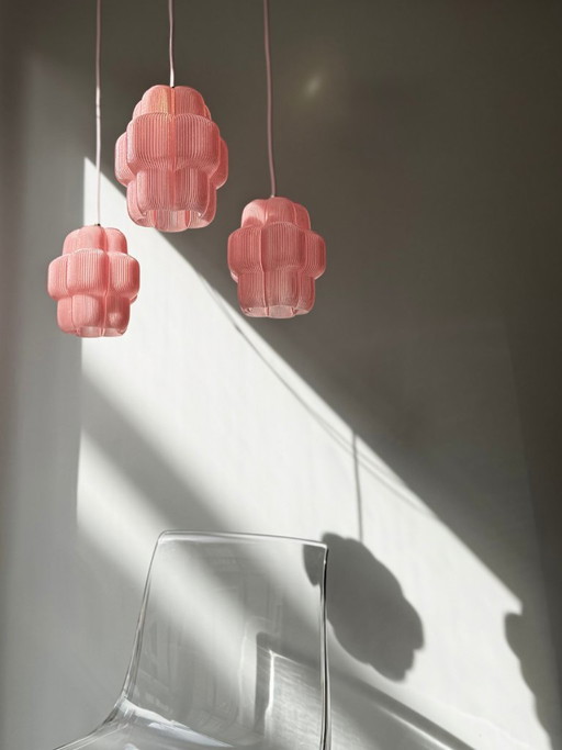 Petulia S "Pink Taffy" ByLucop - Organic Sculptural Pendant Lamp - Artisan 3D Printed Design