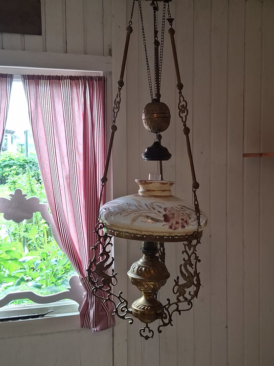 Image 1 of Special/unique griffin antique oil lamp!