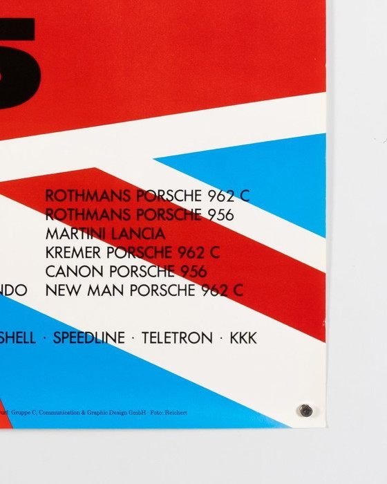 Image 1 of 1000 km Silverstone – 1985 – Originele vintage motorsportposter van Gruppe C – Racen in de jaren 80 – 102x76 cm