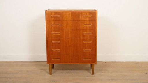 Commode danoise vintage | Teck | 6 tiroirs | 101 cm