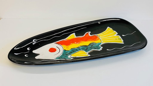 XL PLATE Niderviller earthenware factory France VINTAGE