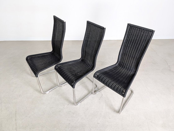 Image 1 of Ensemble original de 3 chaises cantilever Tecta B20 Jean Prouvé, noires