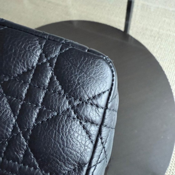 Image 1 of DIOR CARO SMALL - CANNAGE GRAINED CALFSKIN BLACK GOLD HARDWARE