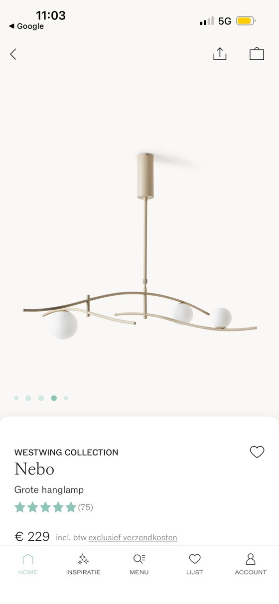 Image 1 of Nebo pendant lamp Westwing collection