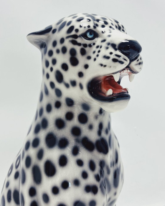 Weißer Keramik Leopard – CERAMICHE BOXER, Dekorative Objekte (photo 2 of 6)