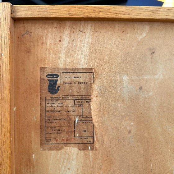 Image 1 of Credenza U458 di Jiří Jiroutek, nera con cassetti bianchi