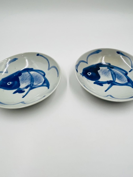 Lot 2 Assiettes Carpe Koï Vintage – Vaisselle, Céramique (photo 4 of 6)