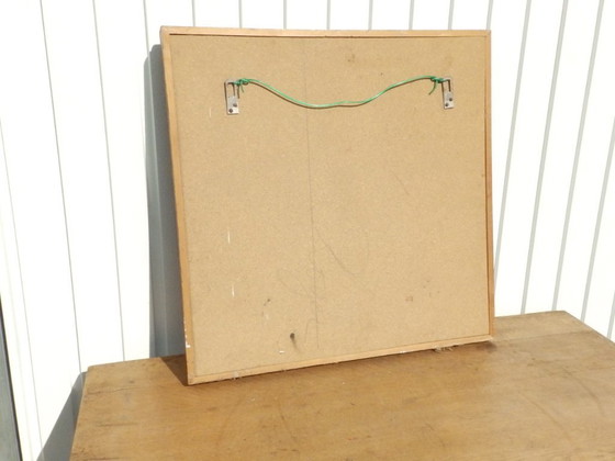 Image 1 of Cadre Vintage Carrelage Déco Visage Stylisé, Oeuvre Unique