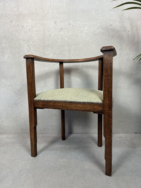 Image 1 of Originele art deco stoel - eik 