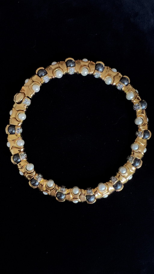 Vintage Cabouchon statement choker ketting