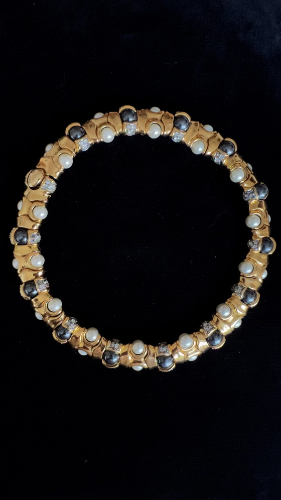Image 1 of Vintage Cabouchon statement choker ketting